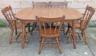 Vintage Antique Old  hale  Solid Maple Wood Dining Set Arm Armrest Chairs Table