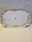 Vintage Nippon Gold Ivory Hand Painted Floral Porcelain Dresser Set  Euc