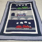 Pottery Barn Kids Thomas The Train Blue Toddler Baby Crib Quilt Blanket Pillow