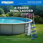 Swimline A-frame Above Ground Pool Ladder W  Barrier For 48  To 52  Pool Height