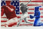 Baseball Player Pitcher Batter Catcher Original Artist Signed Art Print Sports