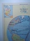 1955 Antique Discovery Of America Atlas Map - Hammond s New Supreme World Atlas