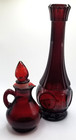 Vintage Avon Red Bud Vase   Strawberry Bath Vase Decorative Bottles