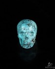 Gemstone 0 7  Spiderweb Turquoise  matrix Turquoise  Hand Carved Crystal Skull