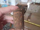 Vintage Letterpress Printing Block Dennison  Crepe Paper Icicles Advertising