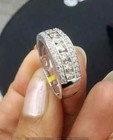 3ct Round Moissanite Men s Wedding Engagement Band Ring Real 925 Sterling Silver