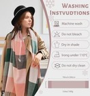 Women s Long Plaid Blanket Scarf Chunky Oversized Winter Fall Warm Scarf Big    