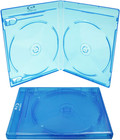  5  Empty Standard Double Blue Replacement Boxes   Cases For Blu-ray Disc Movies