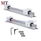 2pcs Sbr16 400mm Linear Rail Guide W 4 Pcs Sbr16uu Blocks For Diy Cnc Mills