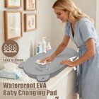 Baby Changing Pad  Eva Waterproof Non-slip Portable Mat  Grey