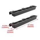 2 Pack Black Hook Over Goat Trough 9 Quart Livestock Feeder For Sheep Alpaca