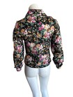 Vintage 1970s Floral Granny Dagger Collar Button Up Blouse 
