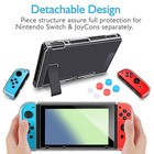 Pc Clear Protective Case For Nintendo Switch W  Screen Protector Thumb Grip Caps
