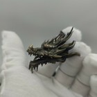 Chinese Old Bronze Copper Statue Hand Carved Dragon Collect