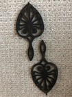 Vintage Wilton Cast Iron Trivet Pair Painted Spade Design Farmhouse Primitive