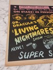 Original Vintage Spook Show Poster     Dr  Dracula   s    living Nightmares       