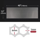 Aggauto Universal 40 x13  Car Grill Mesh - 6mm Honeycomb 1mm Spacing  Silver 