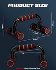 Ergonomic Push Up Bars  2 Pack  - Portable Push Up Handles For Men   Women  Red