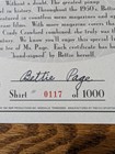 Rare Authentic Autographed Bettie Page Signature  Signed Card Free Shipping 