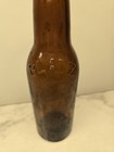 Vintage Amber Embossed Blatz Beer Bottle Milwaukee Sign Man