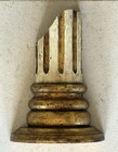 Vintage Mcm Wooden Gold Gilt Architectural Column Display Sconce Rare