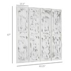 4-panel Folding Divider Room  5 5 Ft Louvred Privacy Screen Panels  White