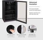 Beverage Refrigerator Cooler Mini Fridge Glass Soda 115 Can Removable Adjustable