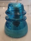 Vintage Hemingray  42 Aqua Blue green Glass Insulator Telegraph Telephone