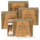 Eco-friendly Baby Cotton Swabs 220 Count   Double-tipped Safety Buds   Natural  
