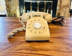 Vintage Working Itt Rotary Dial Phone  Classic Ivory Desk Telephone