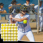 200 Pcs Baseball Softball Helmet Decals Vinyl Sports Softball Stickers Self Adhe