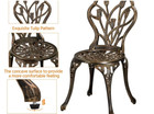3pc Patio Bistro Dining Furniture Set Outdoor Garden Patio Yard Antique Bronze
