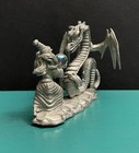 Spoontiques Pewter Wizard Trainer Pet Dragon Red Eyes Mini Figurine Lotr Got Rpg