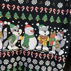Vtg Boomerang Christmas Sweatshirt Kids Sz 10 12 Cats Snowman Puff Paint Glitter