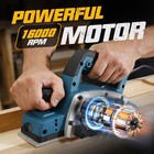 3-1 4 Inch Electric Hand Planer  16000rpm Power Handheld Planer Adjustable 0-2mm