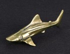 Brass Shark Animal Statue Small Sculpture Tabletop Figurine Home Decor Gifts