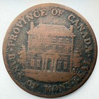 1844 Bank Of Montreal Province Of Canada Half Penny Token