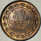  unc  1919 Canada 1 Cent Big Penny   brilliant Uncirculated 