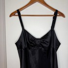 Victoria s Secret Angels Black Satin Mini Slip Dress Bow Adjustable Straps