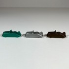 Lot Of 3 Vintage 1950s Dime Store Plastic Numbered Race Cars Gumball Toys