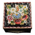 Vintage Fap Fabbrica Angelo Pessar Micro Mosaic Pill Box With Floral Inlay