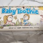 Vintage New In Package White Baby Toothie 169-67 5 3 4  Baby Toothie Doll Shoes