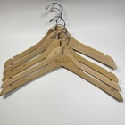 Lot Of 5 - Vintage Fred Segal Wood Hangers Clothes Hook Designer Retro