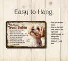 Maltipoo Treat Rules Sign Dog Snack Metal Tin Funny Wall Art Malti Plaque Gift