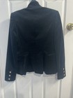 Camilla   Marc Military Black Velvet Dimmer Blazer Size Au 6 Office Rrp  795