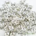 100pcs Top Czech Crystal Rhinestones Squaredelle Spacer Beads 5mm 6mm 8mm 10mm