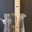 Vintage 4 75  Glass Clear Creamer Cocktail Pitcher Pressed Handle