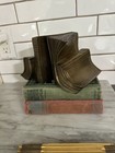 Vintage Pm Craftsman Philadelphia Mfg Cast Metal Stack Of Books Bookends Pair