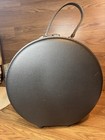 Vintage American Tourister Round Travel Luggage 16  Gray Quilted Lining