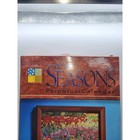 Four Seasons Perpetual Calendar Wooden Wall Decor Interchangeable Tiles Floral